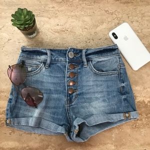 Kendall and Kylie high waisted jean shorts